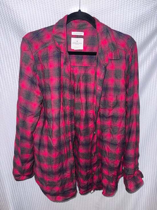 American Eagle Outfitters Tops - American Eagle Outfitters Ahh-mazingly Soft Boyfriend Fit Plaid Flannel Shirt Si